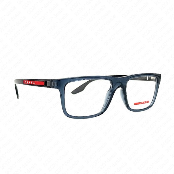 PRADA Linea Rossa Men's PS 02OV CZH1O1 53mm Blue Transparent Eyeglasses - Picture 8 of 12